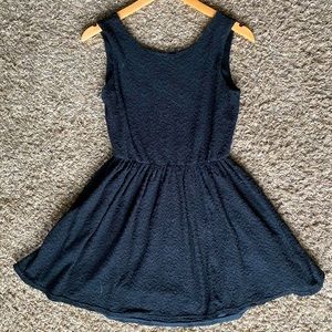 Little black swing dress.